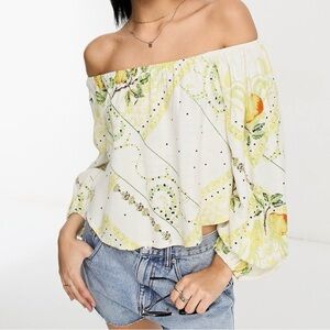 ASOS Floral Off-Shoulder Top